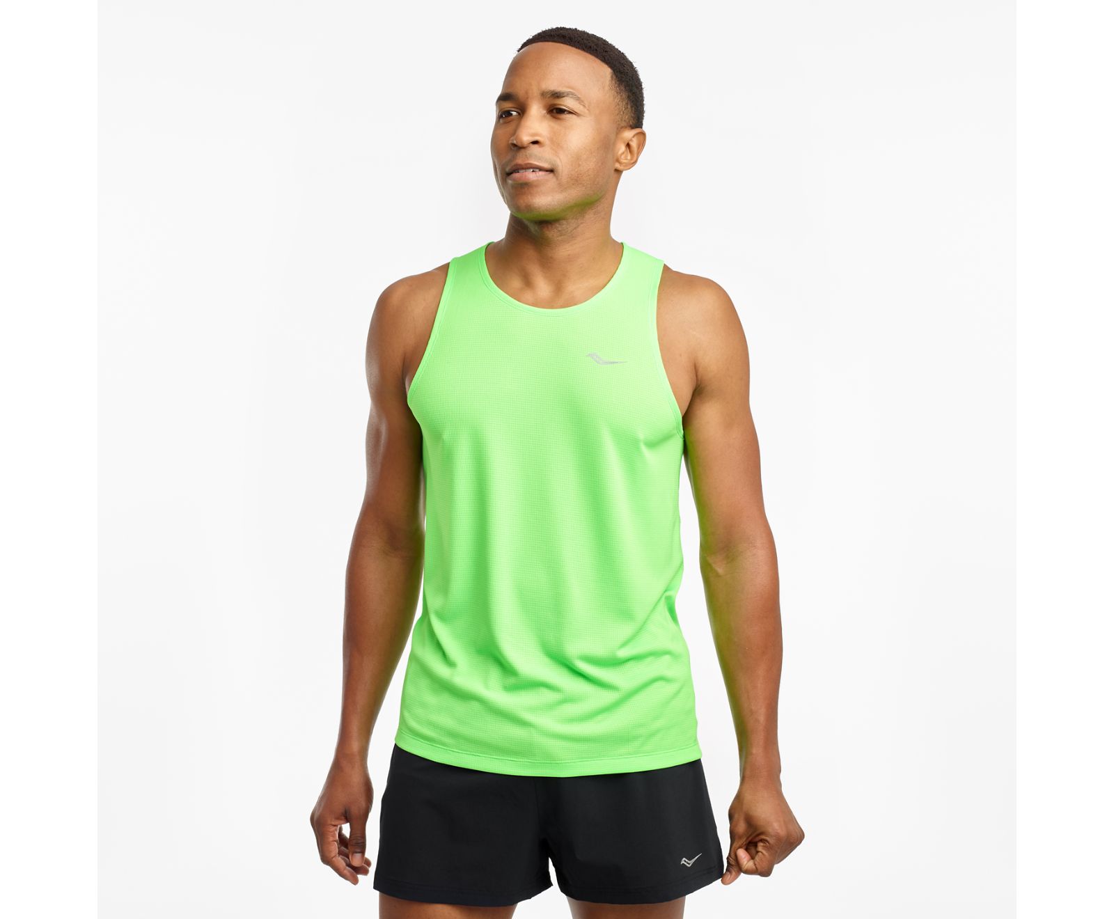Tank Top Saucony Stopwatch Singlet Hombre Verdes Claro | México 669LISH